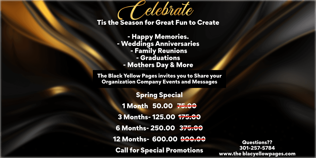 The Black Yellow Pages promotional banner